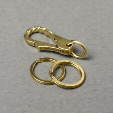Solid Brass Quick Release Keychain Detachable Key Ring Split Ring Key Snap Hook