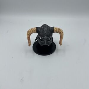 Miniature Viking Helmet With Horns Fantasy Armor Medieval Knight Stand 2018 BSW