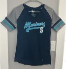 Women's 47 Seattle Mariners V-Neck T-Shirt Blue Jewels