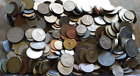 5 LBS LOT OF VINTAGE FOREIGN WORLD COINS CURRENCY - ACTUAL COINS SHOWN