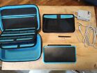 Modded Nintendo New 2DS XL Black/Turquoise 128gb w/Case, stylus, and charger