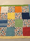 New ListingVintage Handmade Patchwork Baby Quilt 24x24 #14