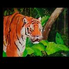 New ListingOriginal Wildlife Painting Tiger Jungle Big Cat Art