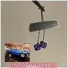 Redcat Sixty four Impala Jevries Rc Lowrider  mirror W/Hanging Dice Purple