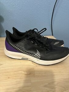 Nike Air Zoom Pegasus 36 Running Shoes Mens 10.5 Shield Black Purple  AQ8005-002