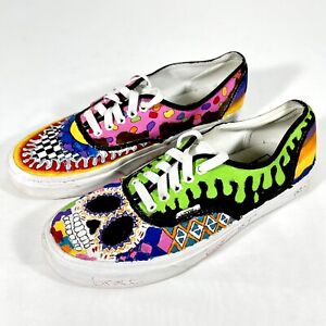 Vans Skateboard Size Mens 8.5/Womens 10 Off The Wall Hand Painted Shoes RARE!!
