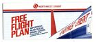 Northwest Orient Airlines Free Flight Plan 15 Coupon Book 1980's