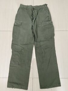 VTG Original Vietnam War 1967 Rip Stop Buttons Fly OG107 Jungle Trousers Pants.M