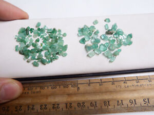 17.1ct &14.4ct Lush green Emerald crystals Untreated Gemstone Lot panjshir