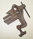 Antique Smooth Jaw Clamp On Bench Vise Machinist Gunsmith Jeweler