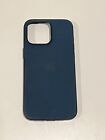 GENUINE Apple FineWoven Case w/ Magsafe iPhone 15 Pro Max - Pacific Blue USED