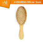 Natural Wooden Hair Brush -Bamboo Bristle Paddle Comb for Healthy Scalp and Hair