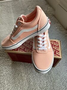 Vans Ward Canvas Tropical Peach Sneakers Youth Girls SZ 5 NEW