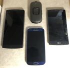Lot of 4 Various Smartphones LG V10 LG G4 Samsung Galaxy S4 SCH-U365 Parts Only