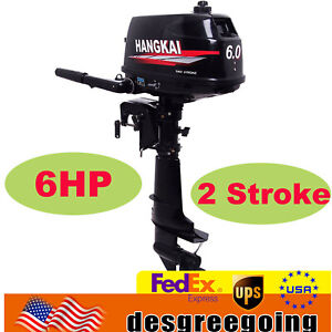 HANGKAI 2-Stroke Outboard Motor 6HP Fishing Boat Engine CDI Water Cooling System