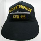 Vtg USS Enterprise CVN-65 Hat Cap Snapback USA Made Patch G3