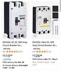 DIHOOL AC DC 300 Amp Circuit Breaker for Battery, UPS, Main Power