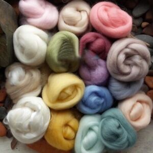 17 Colors Fibre Wool Roving For Needle Felting Spinningss DIY Craft Material Set