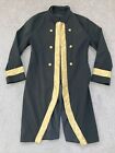 Halloween Hamilton Miliatry Inspired Heavy Over Coat Black Gold Trim Made in USA