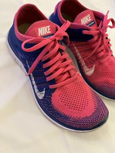 Nike Free 4.0 Flyknit Blue/Pink - Size 9
