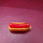 Vintage Cracker Jack Prize Premium Charm - Celluloid Hot Dog w/ Bun Food  *Z9