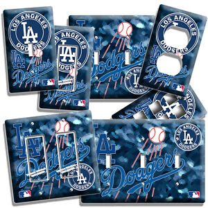 LOS ANGELES DODGERS BASEBALL TEAM LIGHT SWITCH OUTLET PLATE MAN CAVE SPORT DECOR