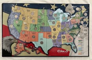 First State Quarters of the United States Collectors Map 1999-2008 Complete 