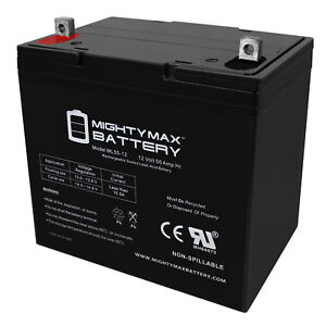 Mighty Max 12V 55Ah Battery Replacement for Pride Jazzy Elite HD