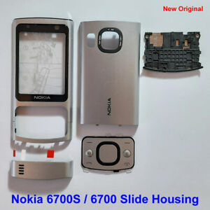 100% Genuine New Original Nokia 6700S, 6700 Slide Full Set Fascia Housing Silver