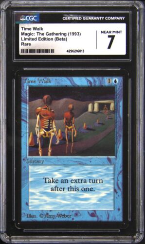 1993 Beta Time Walk Rare Magic: The Gathering Card CGC 7