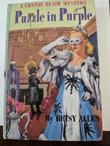Vintage Connie Blair Mystery - 1948 Puzzle in Purple book #3 by Betsy Allen PC