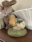 Vintage RAGON HOUSE Chick W/ Egg Candy Or Planter Bethany Lowe Style Easter