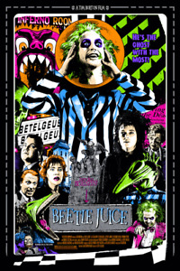 Beetlejuice James Rheem Davis Movie Blacklight Poster Screen Print 24x36 Mondo