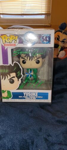 FUNKO POP  YUYU  YUSUKE #543 VAULTED W/ PROTECTOR SIGNED by  Justin Cook NEW