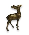 New ListingVintage Retro MCM Brass Deer Buck Stag Statue Figure 4.5” Tall Figurine Decor