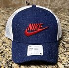 Nike Classic99 Futura Blue Red Mesh Snapback Trucker Hat Cap Adult DO8147-222