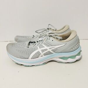 Asics Gel Kayano 27 Womens 9 Gray Green Running Shoes Sneakers Trainers
