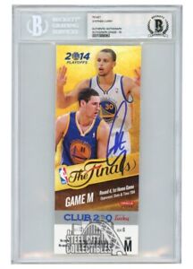 Stephen Curry Autographed 2014 NBA Finals Game M Ticket BAS 10