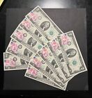 10 Two Dollar $2 Bills 1976 w/consecutive serial numbers, uncirculated & stamped