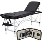 Aluminium Professional Massage Table Adjustable Portable Lashing Bed 3 Folding