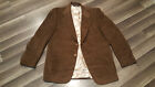 VTG 70s retro Mens Size 44  brown color velour jacket blazer NWT