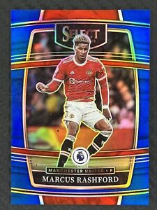 2021-22 Panini Chronicles Select Premier League Marcus Rashford Blue /49 #238