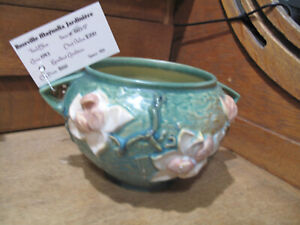 Vintage Roseville Pottery Magnolia Blue Jardiniere Pot 665-5 USA