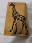 Stamp Francisco Giraffe Animal Rubber Stamp Wood #BG63