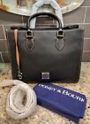 DOONEY & BOURKE Pebble Grain Leather JANINE Black/Red Lining R0731BB MSRP$348 NW