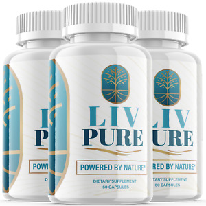 3 Pack- Liv Pure  - Liv Pure Detox Capsules Weight Loss Support Supplement Pills