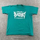 VINTAGE Phillippines Shirt Mens Large Green Script Kickboxing Tribal Boxy 90s