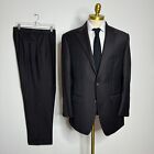 Samuelsohn (Custom Tailored) Suit Mens Stripe Brown Super 120s 100% Wool 42L 34W