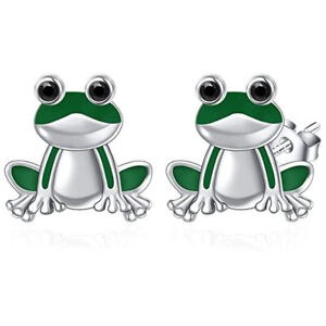 Fashion Frog Jewelry 925 Silver Stud Earring Women Anniversary Party Gift A Pair