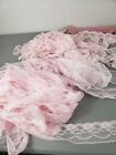 67+ Yards Vintage Pink Lace Trim Crafts Ruffle Scrapbook Diy